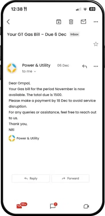 Email Solution for Power & Utility Sector