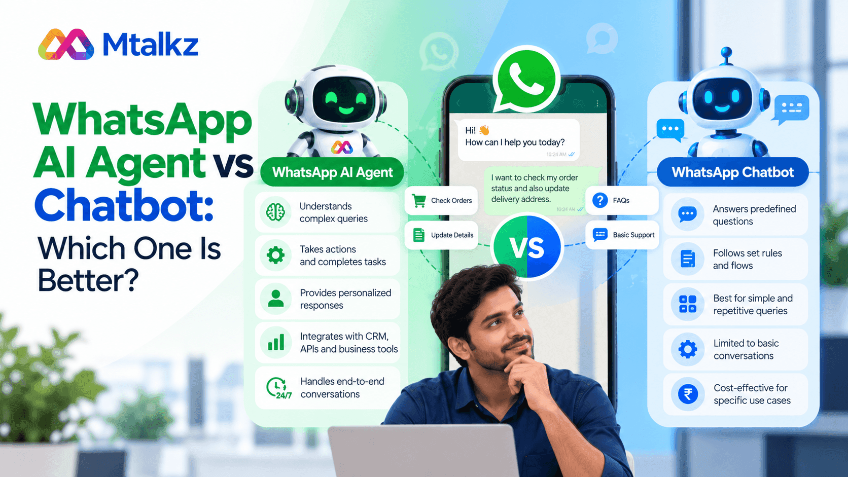 WhatsApp AI Agent vs Chatbot: Which One Is Better?