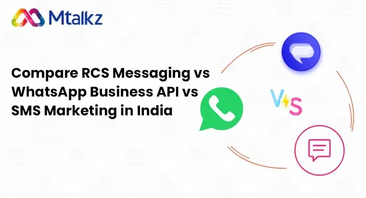 Compare RCS Messaging vs WhatsApp Business API vs SMS Marketing in India
